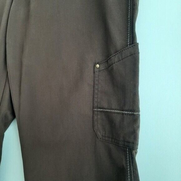 EDDIE BAUER | Casual Boot Cut Cargo Pants Brown Sz 14 - Picture 5 of 10